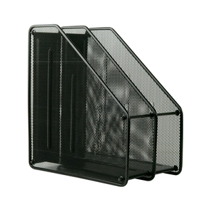 Лоток для паперів Axent вертикальний 2-в-1, металевий, чорний (2126-01-A) зображення 1