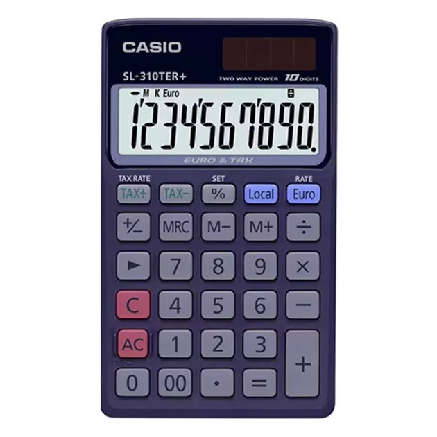 Калькулятор Casio SL-310TER+-WA-EP, темно-синій (CALC-CAS-SL-310TER) - зображення 1