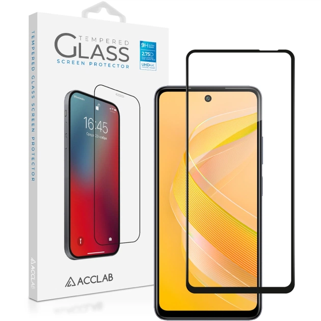 Стекло защитное ACCLAB Full Glue Infinix Smart 8 Black (1283126589652) - изображение 1
