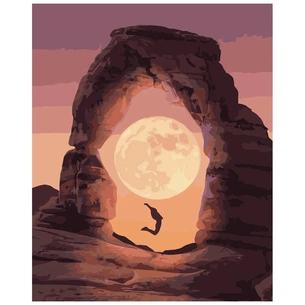 Картина по номерам Strateg Рожеве повнолуння 40х50 см (VA-3226) зображення 1