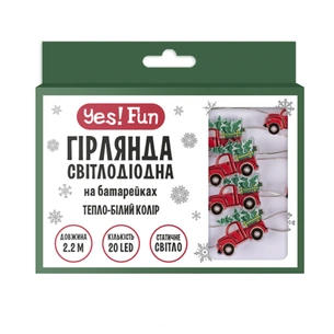 Гірлянда YES! Fun На мідному дроті Авто Санти 20 LED Тепло-біла 2.2 м На батарейках (801207) зображення 1