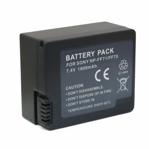 Акумулятор до фото/відео Extradigital Sony NP-FF70 (DV00DV1035) зображення 1