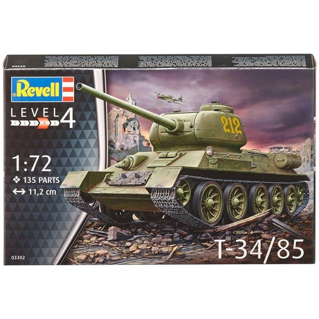 Збірна модель Revell Радянський танк T-34/85 1:72 (3302) - изображение 1