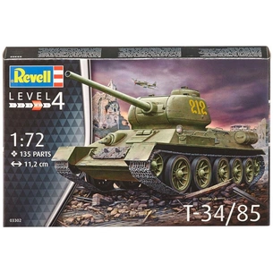 Збірна модель Revell Радянський танк T-34/85 1:72 (3302) зображення 1