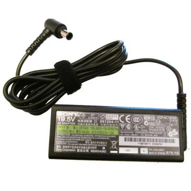 Блок живлення до ноутбуку Sony 40W 19.5V 2.0A разъем 6.5/4.4 (pin inside) (VGP-AC19V40) - изображение 1