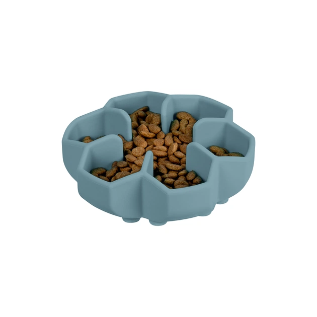 Універсальний посуд для тварин WAUDOG Silicone миска для повільного харчування 450 мл сіра (235311) - picture 5