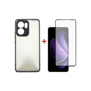 Чохол до мобільного телефона Dengos Oppo Reno 13F 4G Case Matte + 2 Glass (Black) (DG-CTG2P-21) зображення 1