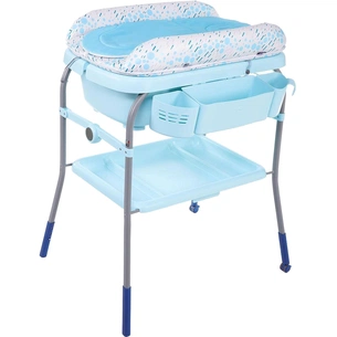 Ванночка Chicco з сповивальним столиком Cuddle & Bubble Блакитний (79348.86) зображення 1