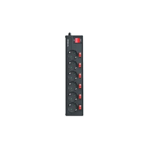 Мережевий фільтр живлення REAL-EL RS-6 EXTRA 1.8m, black (EL122300001) зображення 1