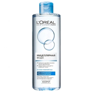 Міцелярна вода L'Oreal Paris Skin Expert для нормальної та комбінованої шкіри 400 мл (3600523329953/3600523329830) зображення 1