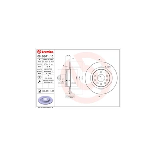 Гальмівний диск Brembo 08.9511.10 зображення 1