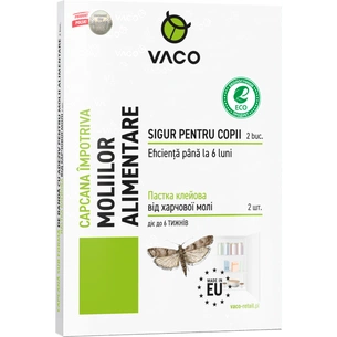 Липка стрічка від комах Vaco Eco Від харчової молі 2 шт. (5901821952699) зображення 1