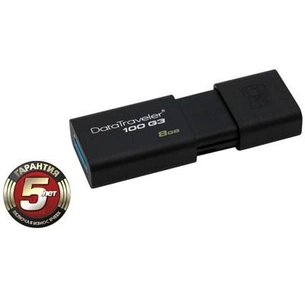 USB флеш накопичувач Kingston 8Gb DataTraveler 100 Generation 3 USB3.0 (DT100G3/8GB) зображення 1