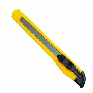 Ніж канцелярський H-Tone 9 мм жовтий (KNIFE-HT-JJ40610-9) изображение 1