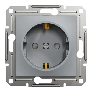 Розетка Schneider Electric ASFORA со штор. сталь (EPH2900262) зображення 1