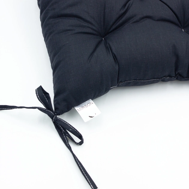 Подушка на стілець MirSon Ranforce Elite 16-9000 Black Stone 40х40 см (2200006185291) - picture 2