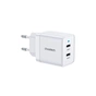 Зарядний пристрій Choetech 2xUSB-C 40W PD/QC/PPS (Q5006-EU-WH) - зменшене зображення 1