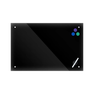 Офісна дошка Axent скляна магнітно-маркерна 90x120 см, чорна (9616-01-А) зображення 1