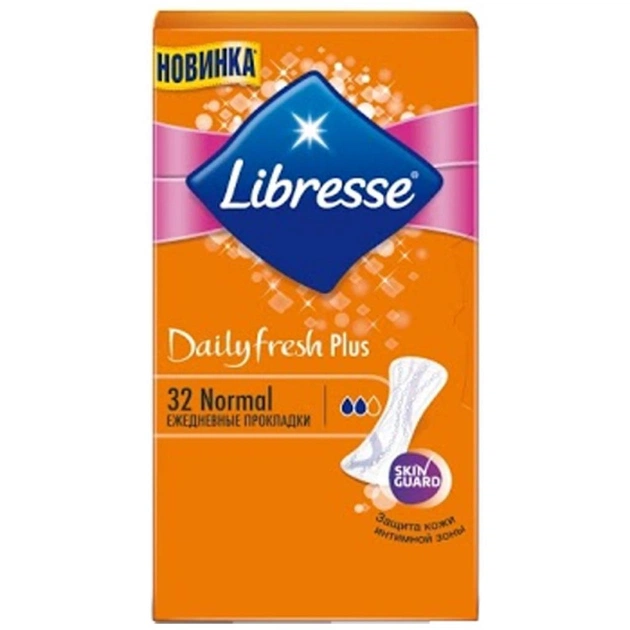 Щоденні прокладки Libresse Dailyfresh Normal Plus 32 шт (7322540757163) - изображение 1
