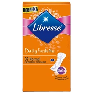 Щоденні прокладки Libresse Dailyfresh Normal Plus 32 шт (7322540757163) зображення 1