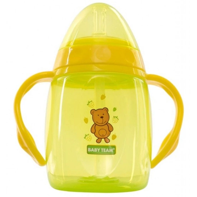 Поильник-непроливайка Baby Team с трубочкой и ручками 250 мл (5003) - изображение 1