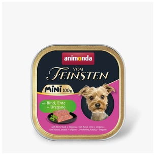 Консерви для собак Animonda Vom Feinsten Mini для малих порід з яловичиною, качкою + орегано 100 г (4017721823616) зображення 1