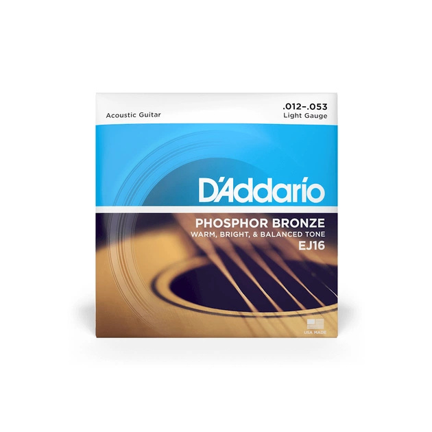 Струны для гитары D'Addario Phosphor Bronze Regular Light (12-53) (EJ16) - изображение 1