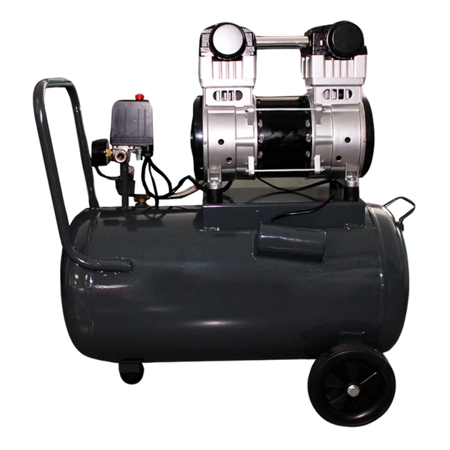 Компресор GTM 50л, 210л/хв, 1,8кВт, 8бар, 220В, 2 циліндри безмасляний (KCW1500-50L) - picture 2