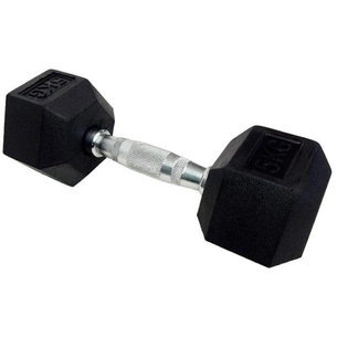 Гантель HouseFit шестигранна обгумована 5 кг (DD 6442-5) зображення 1