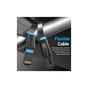 Патч-корд 1м, UTP cat 6 RJ-45 flat black Vention (IBJBF) - зменшене зображення 2