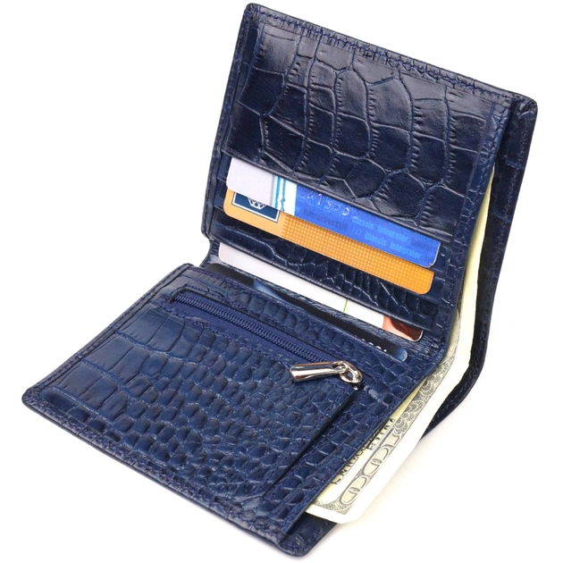 Портмоне Canpellini Из натуральной кожи Синее (21499) - изображение 6