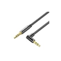 Кабель мультимедийный 3.5mm M to 3.5mm M 1.0m 90° corner black Vention (BAZBF) - уменьшенное изображение 1