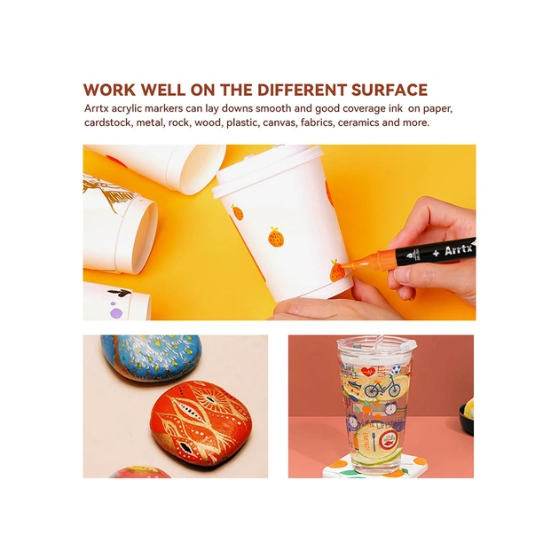 Художній маркер Arrtx акрилові AACM-03-32, 32 кольори (LC302802) - picture 5