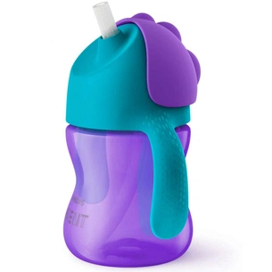 Поїльник-непроливайка Philips AVENT з трубочкою 210 мл 9 міс+, бузковий (SCF796/02) зображення 1