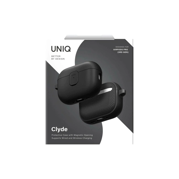 Чохол для навушників Uniq Clyde для AirPods Pro 3 gen Black/Grey (8886463696965) - picture 6