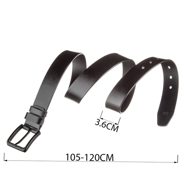 Ремінь Vintage Чоловічий шкіряний Чорний (20222) - зображення 3