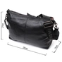Сумка Vintage Шкіряна жіноча з двома знімними ременями Чорна (22379) - зменшене зображення 3