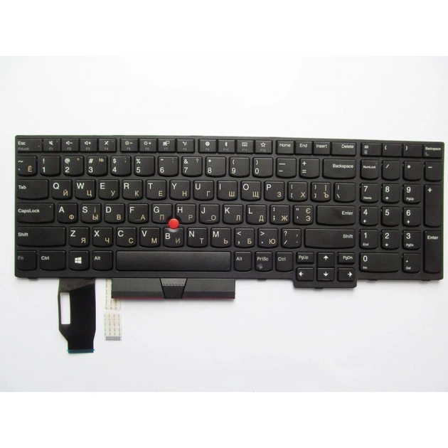 Клавиатура ноутбука Lenovo ThinkPad E580/L580/T590 черная с черной,трек (A46072) - изображение 1