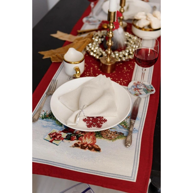 Доріжка на стіл Прованс гобеленова Різдвяне багаття 40х140 см (036425) - picture 10