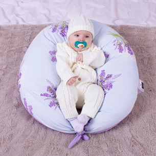 Подушка MirSon для вагітних та годування №8313 Print Line 17-0130 Lavender sea Бязь 30х170х20 см (2200006200383) зображення 1
