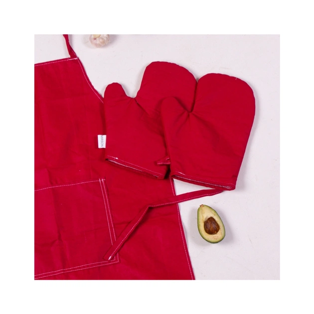 Фартух MirSon Набір 19-1655 Edmonda бязь дві прихватки + дві рукавички-прихватки + фартух (2200006752806) - picture 3