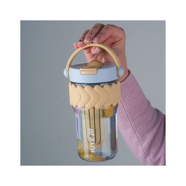 Пляшка для води Kite 700 мл бежево-блакитний (K25-1230-1) - picture 8