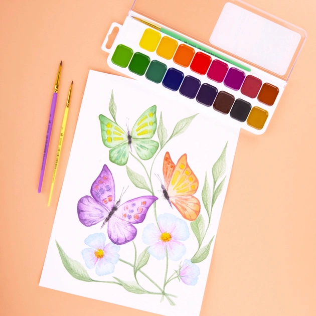 Акварельні фарби Yes Orange Line 18 кольорів б/п (110300) - picture 8