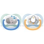 Пустушка Philips AVENT Ultra Air Animal для хлопчиків 0-6 міс (SCF080/05) - зменшене зображення 1