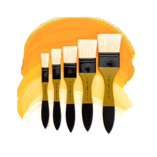 Пензлик для малювання Rosa Щетина флейц, AMBER 2306, №15 (4823098533559) - picture 8