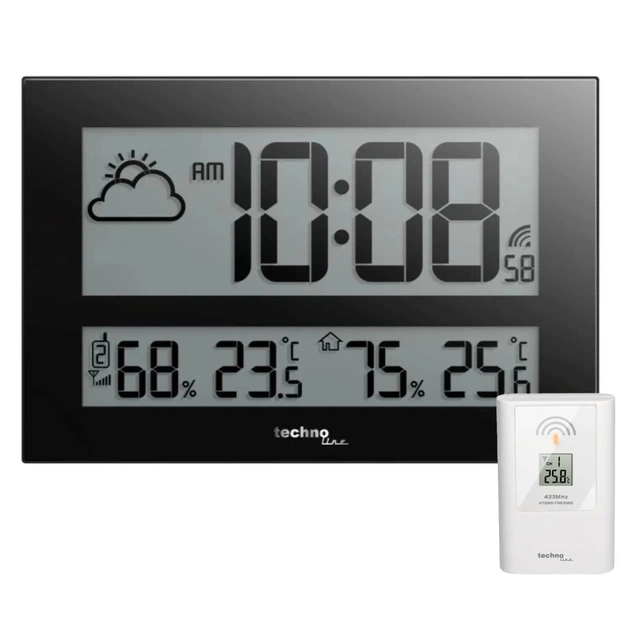 Настінний годинник Technoline WS8011 Black (DAS301307) - изображение 1