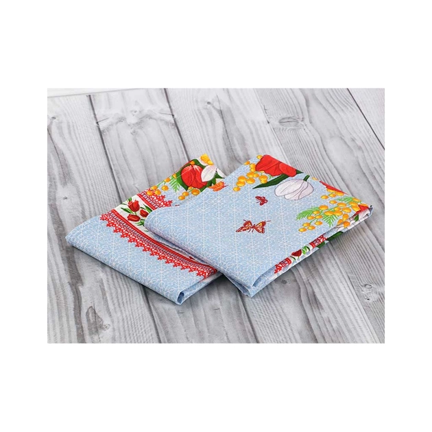 Рушник Руно вафельний набивний Весняні квіти- 1, 35х70 см (217.15_Весняні квіти_1) - picture 9