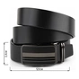 Ремінь Vintage Чоловічий з автоматичною пряжкою смужки Чорний (20292) - зменшене зображення 3