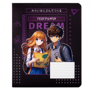 Зошит Yes предметний ГЕОГРАФІЯ Anime 48 аркушів, клітинка (767449) зображення 1