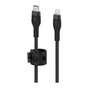 Дата кабель USB-C to Lightning 1.0m braided silicone black Belkin (CAA011BT1MBK) - уменьшенное изображение 2